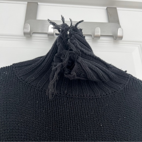 Perverze Crash Tube Turtle Turtleneck Knit Sweater Black Mini dress - Picture 6 of 15